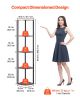 VEVOR 5 Tier Corner Shelf Tall Corner Stand with LED Light Narrow Display Rack