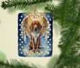 Redbone Coonhound My Angel Porcelain Ornament Christmas Tree Hanging Decorations for Home Christmas Holiday, Rectangle, Gift, Multicolor