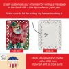 Pomeranian Christmas Porcelain Ornament Christmas Tree Hanging Decorations for Home Christmas Holiday, Rectangle, Gift, Multicolor