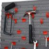 DURHAND Tool Organizer Wall Mounted with 54 Piece Pegboard and Shelf 50 Hooks, DIY Garage Storage with Strong loading Capacity