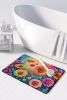 Gerbera Daisies in Color Memory Foam Kitchen Mat Machine Washable Anti-Fatigue Mat Cushion Comfort Bath Mat or Kitchen Rug