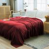 SOGA Burgundy Throw Blanket  Bed Sofa Comforter