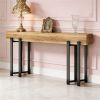 Console Table 160 Cm Narrow with Metal Frame for Hallway And Home-Office