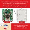 Colorpoint Shorthair Cat By the Christmas Tree Porcelain Ornament Christmas Tree Hanging Decorations for Home Christmas Holiday, Rectangle, Gift