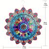 1pc 3D Hanging Wind Spinner Outdoor Decor For 3D Garden Wind Chimes Metal Yard Spinners 3D Stainless Steel Spinner Gifts Mandala 3D Spinner With 360��