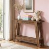 105 Cm Farmhouse Console Table with 2 Levels Storage Narrow Sofa Table in Country Style Kitchen Living Room Furniture