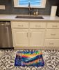 Delphinium in Color Memory Foam Kitchen Mat Machine Washable Anti-Fatigue Mat Cushion Comfort Bath Mat or Kitchen Rug