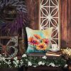 Gerbera Daisies in Watercolor Throw Pillow Machine Washable, Indoor Outdoor Decorative Pillow for Couch, Bed or Patio, 14Hx14W
