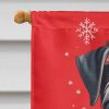Schnauzer Holiday Christmas House Flag Large Porch Sleeve Pole Decorative Outside Yard Banner Artwork Wall Hanging, Polyester, House Size, Multicolor