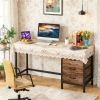 5-Drawer Computer Desk with Reversible Drawer Cabinet for Home Office Desk Space Saving Design Wardrobe for Living Room