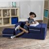 Jaxx Zipline Modular Kids Loveseat & Ottomans, Navy