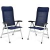 2 Pieces Patio Dining Chair with Adjust Portable Headrest