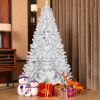 6ft Artificial Christmas Pine Tree Holiday Xmas White Tree for Home Office Holiday Party Indoor Outdoor Decoration Full Hinged Christmas Tree with 760