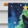 Belgian Sheepdog Christmas House Flag Large Porch Sleeve Pole Decorative Outside Yard Banner Artwork Wall Hanging, Polyester, House Size, Multicolor