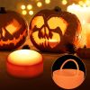 Litake LED Flameless Pumpkin Lights with Remote,Flickering Jack-O-Lantern Lights with Timer
