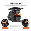 Leveling Casters, Set of 4, 2200 lbs Total Load Capacity, 2.5 inches, Heavy Duty with Upgraded Handle Design, 360 Degree Swivel Caster Wheels
