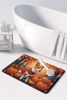 Red Basenji Fall Memory Foam Kitchen Mat Machine Washable Anti-Fatigue Mat Cushion Comfort Bath Mat or Kitchen Rug