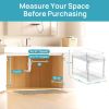 4 Pack Bathroom Organizer, 2 Tier Clear Under Sink Organizers Vanity Countertop Storage Container,Cabinet Drawers Bins