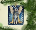 Afghan Hound My Angel Porcelain Ornament Christmas Tree Hanging Decorations for Home Christmas Holiday, Rectangle, Gift, Multicolor
