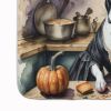 Boston Terrier Fall Kitchen Pumpkins Memory Foam Kitchen Mat Machine Washable Anti-Fatigue Mat Cushion Comfort Bath Mat or Kitchen Rug