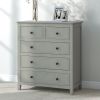 5 Drawers Solid Wood Chest, Gray(OLD SKU:WF288863AAG)