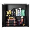 Metal Wall Cabinet, 30W x 12.2D x 30H Inch, Steel Floating Hanging Storage Cabinet with Locking Doors and Adjustable Shelf for Garage, Basement