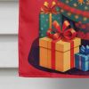 Black Pug Holiday Christmas House Flag Large Porch Sleeve Pole Decorative Outside Yard Banner Artwork Wall Hanging, Polyester, House Size, Multicolor