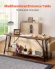 VEVOR Long Console Table, 70.9 Inch Entryway Table, Narrow Hallway Table with Metal Frame, Console Tables for Entryway, Hallway, Living Room & Bedroom