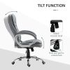 Vinsetto High Back Executive Home Office Chair Adjustable Height Upholstered Padding Gray