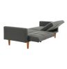 ADJUSTABLE SOFA in Black Faux Leather