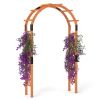 7.7 Feet Garden Arch Wooden Arbor for Climbing Plants