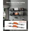 2-Tier Heavy Duty Wall Garage Shelving, 4 Pack 1 x 3 ft Steel Wall Mounted Shelving Unit