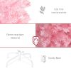 7 ft Tall Unlit Slim Douglas Fir Artificial Christmas Tree with 818 Realistic Branch Tips, Pink
