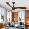 72 Inch wood Ceiling Fan no light with Remote Control, Low Profile Ceiling Fan without Light,Noiseless Reversible DC Motor with Timer