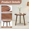 15.75" Small Round Side Table, Modern Table End Circle Coffee Table for Living Room Bedroom Office and Small Spaces