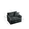 Comfy Deep Single Seat Sofa Upholstered Reading Armchair Living Room Chair Gray Chenille Fabric , 1 Toss Pillow
