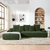 110.25x67'' Modern Upholstered L-Shape Sectional Sofa Couch, Modular Compressed Sofa with Free Combination for Living Room Bedroom, Melange Velvet