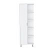 White 1-Door Linen Cabinet