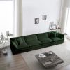 Free Combination Modular Sofa Free,4 Seater Sofa Comfy Chenille Fabric,Sectional Sofa Couch,Green Chenille