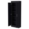 Wenge 5-Shelf Storage Pantry Cabinet