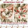 7.5ft Flocked Christmas Tree with 400L Colorful LED Lights with G45 ball, Realistic PE+PVC+Hard Needle Hinged Tree with Memory Wire, 10 Lighting Modes