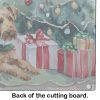 NEW Airedale Terrier Cozy Christmas Glass Cutting Board Decorative Tempered Glass Kitchen Cutting and Serving Board Large Size Chopping Board
