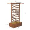 Outsunny Wooden Vertical Trellis Planter, Garden Delights for Vegetables, Herbs, and Flowers