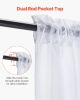 Sheer Curtains 42 W x 84 L inches 2 Panels Window Drapes Rod Pocket Polyester
