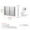 BBQ Access Door, 30W x 21H Inch Double Outdoor Kitchen Door, Stainless Steel Flush Mount Door, Wall Vertical Door with Handles, for BBQ Island