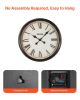 Wall Clock 20 in Roman Numerals Battery Operated Silent Clocks for Living Room