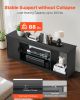VEVOR TV Stand for TVs up to 65 in Modern Entertainment Center with Glass Shelf