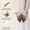 2 Pack Rope Bow Curtain Tiebacks | 2026 Upgrade Simple Elegant Strong Magnetic Curtain Holdbacks | Accessories Drapes Tie Backs Wall Decoration for Ho