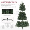 6ft Artificial Christmas Tree, Xmas Tree with 1000 Branch Tips, Auto Open, Holiday DÃ©cor with Steel Base for Home Office, Green
