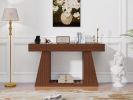 60 Inch Narrow Console Table with Built-in Power Outlet, Farmhouse Sofa Table Behind Couch